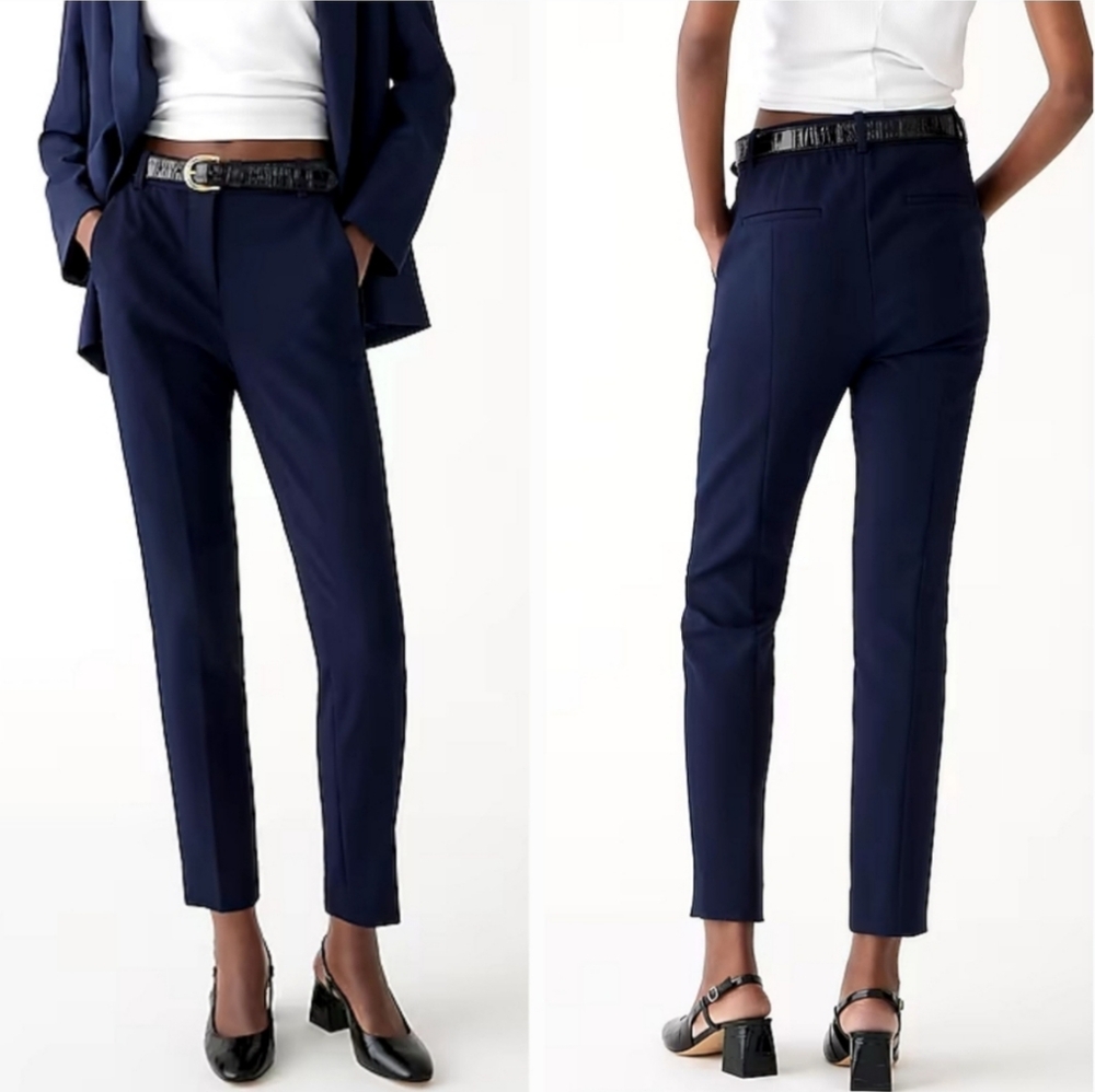 J. Crew Cameron Blue Ankle Slim Pants Size 4 Business Office Preppy College